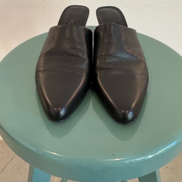 Intentionally Blank Perf Lo Mules in Black - Size 8 - Picture 6 of 10